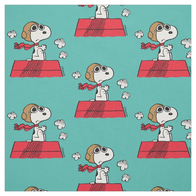 Tecido Amendoins | Snoopy o Ás Voador (Modelo)