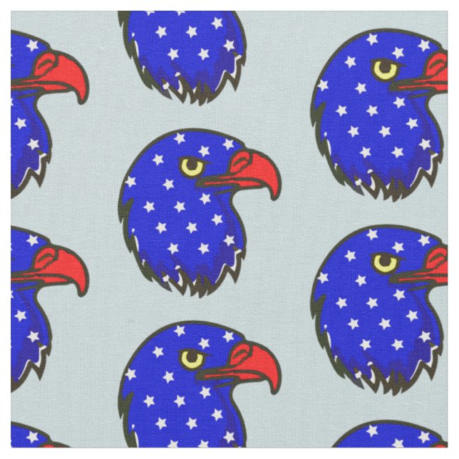 Tecido American Eagle USA Flag Red Blue White Stars (Detalhe)