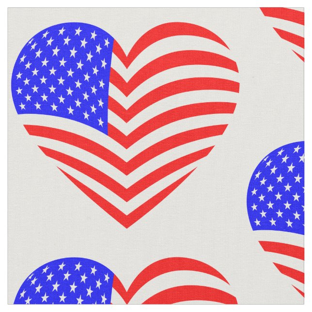 Tecido american flag heart usa patriotic (Detalhe)