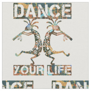 Tecido americanos nativos Kokopelli - Dance sua vida 1