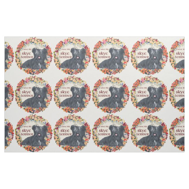 Tecido Amo meu Skye Terrier (Fat Quarter)