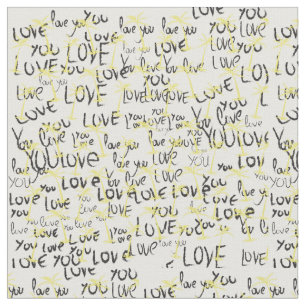 Tecido Amo Sua Arte Texto