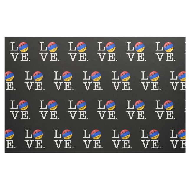 Tecido Amor da bandeira de sorriso de Arménia (Fat Quarter)