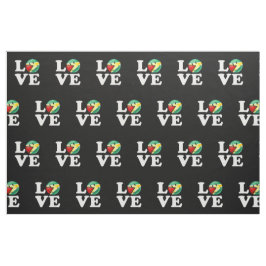 Tecido Amor da bandeira guianesa de sorriso de Guyana