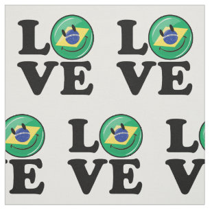 Tecido Amor da cara de sorriso de Brasil
