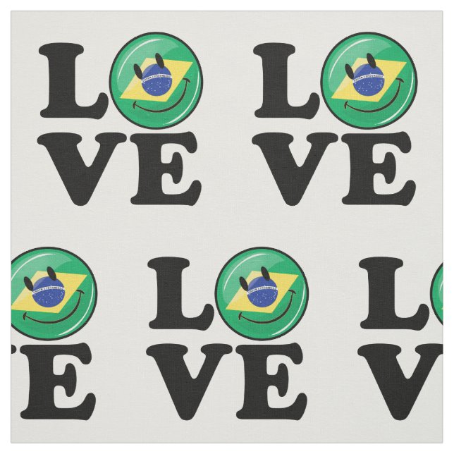 Tecido Amor da cara de sorriso de Brasil (Modelo)