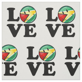 Tecido Amor Da Guiana Sorrindo Bandeira Da Guiana