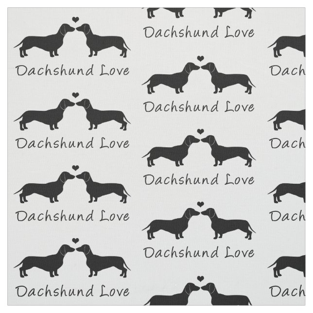 Tecido Amor do Dachshund! (Modelo)