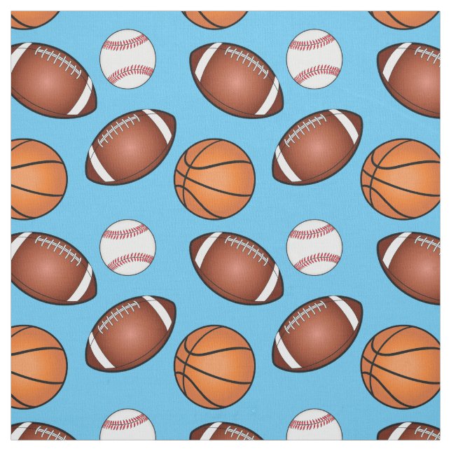 Tecido Amor do futebol, do basquetebol e do basebol (Modelo)