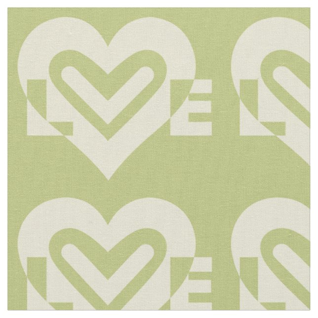Tecido Amor em Sage Green (Detalhe)