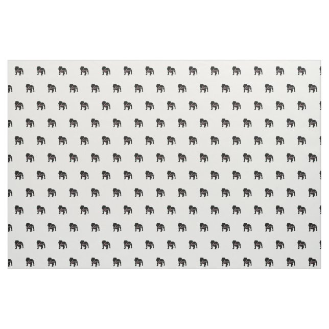 Tecido Amor inglês do buldogue (Jarda)