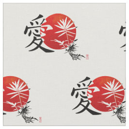 Tecido Amor no Kanji