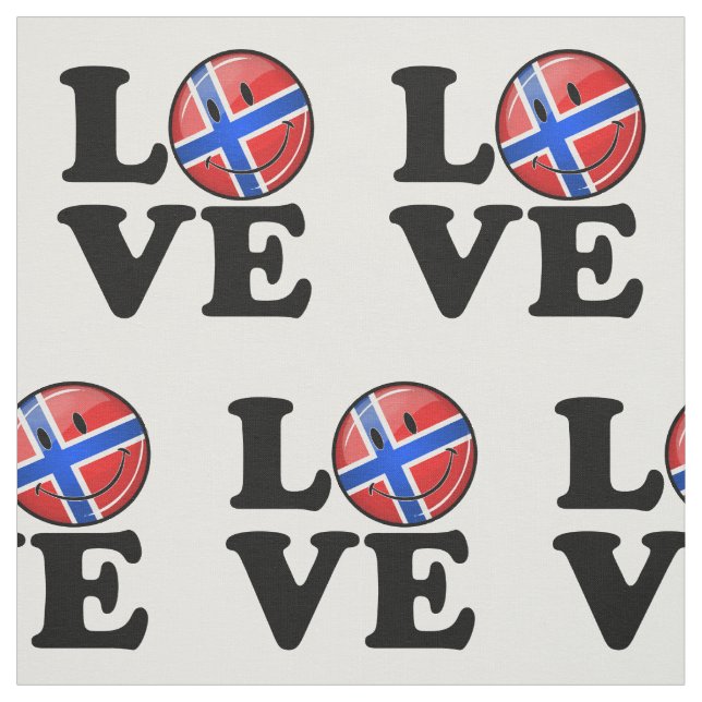 Tecido Amor Noruega Sorrindo Bandeira (Modelo)