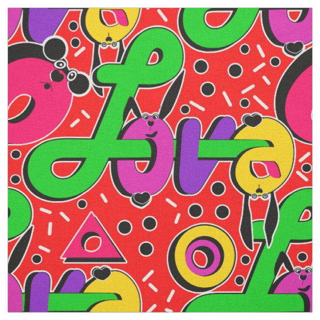 Tecido Amor, tipografia (Modelo)
