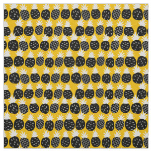 Tecido Ananás preto