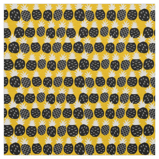 Tecido Ananás preto (Modelo)