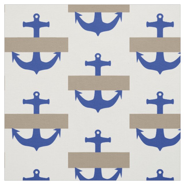 Tecido Anchor azul & listras + suas ideias (Modelo)