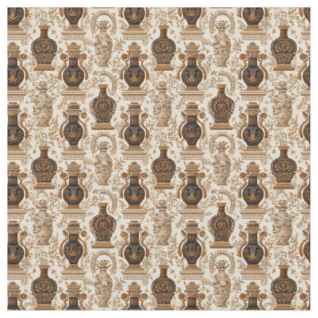 Tecido Ancient Greece Toile de Jouy Classic Vases Pattern (Detalhe)