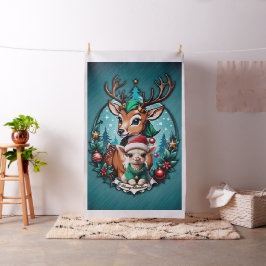 Tecido Animada e convidativa ilustração de Natal