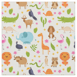 Tecido Animais africanos