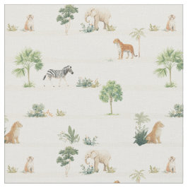 Tecido Animais da selva africana - Safari parque nacional