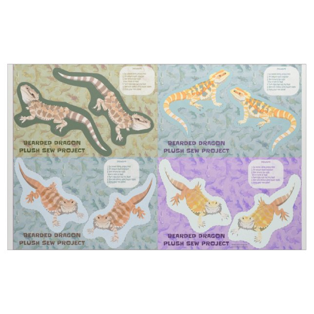 Tecido Animais de Travesseiro de dragão com barba (Jarda)