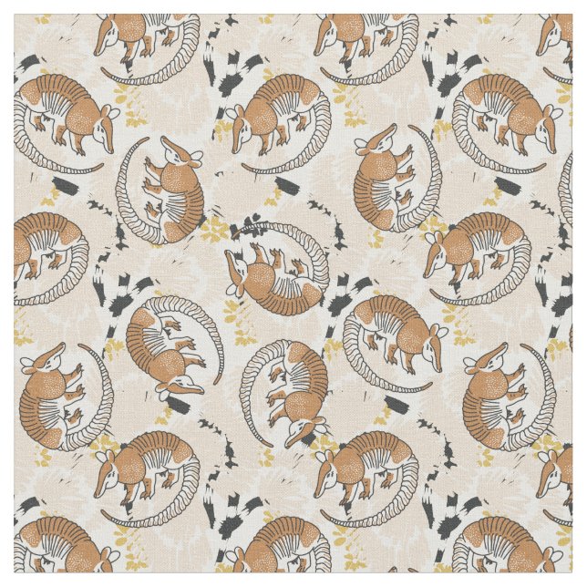 Tecido Animais exóticos tom neutro (Detalhe)