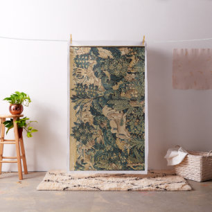 Tecido ANIMAIS FANTASMAS, CAVALOS, WOODLAND Blue Green Fl