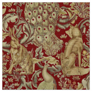 TECIDO ANIMAIS FLORESTAIS, FOX, PEACOCK, ORELHA NA FLORAL