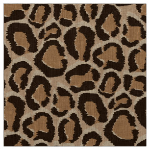 Tecido Animais Leopardo Castanho Imprimem Grande Escala