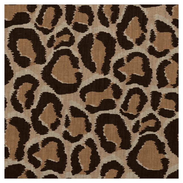 Tecido Animais Leopardo Castanho Imprimem Grande Escala (Modelo)