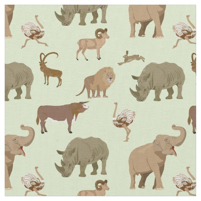 Tecido Animais selvagens (Detalhe)