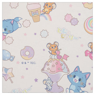 Tecido Anime o Tom, o Jerry e o padrão Tuffy Candyland