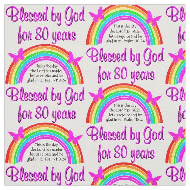 TECIDO ANIVERSÁRIO DO 80 CRISTÃO (Modelo)