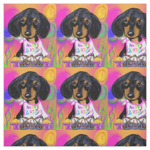 Tecido Aniversário do Doxie