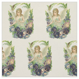 Tecido Anjo da Páscoa Vitoriano com Flores de Amor-Perfei