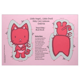 Tecido Anjo pequeno… jogo pequeno da boneca do gato do