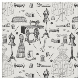 Tecido antiga máquina de costura victoriana - Torre branc