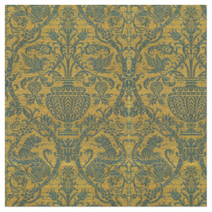 Tecido Antigos Pássaros, Vases e Leões - Impressão de Pad