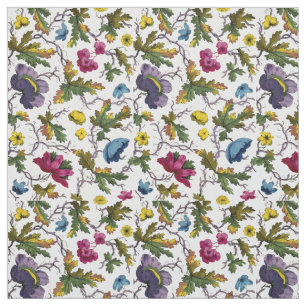 Tecido Antiquado Padrão Floral Era Georgiano Impressão