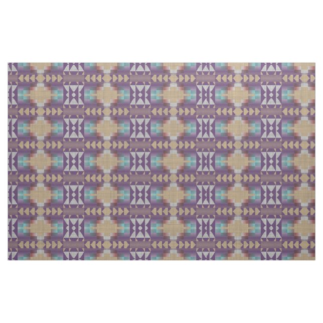 Tecido Aparência Eólica Púrpura Aqua Turquesa Beige Verme (Fat Quarter)