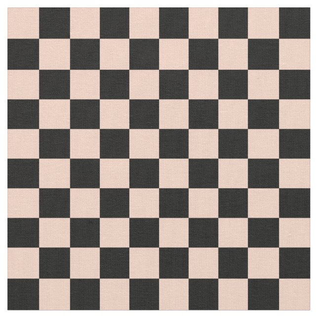 Tecido Apricot & Black Checkerboard (Detalhe)