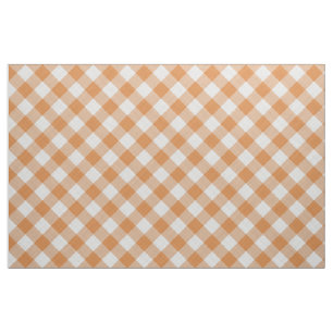 Tecido Apricot Orange Country Cottage Gingham Stripes