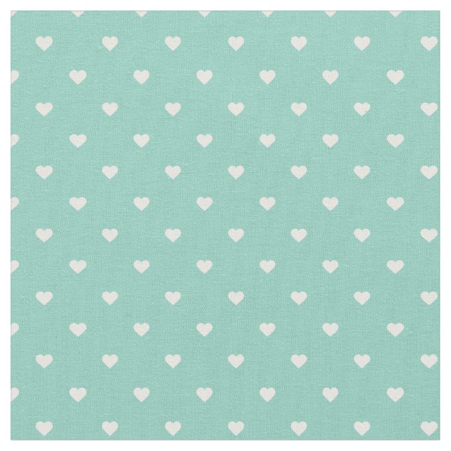 Tecido Aqua Bolinhas Hearts (Detalhe)