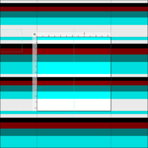 Tecido Aqua, Branco, Preto, Vermelho Escuro e Cano Escuro