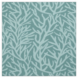Tecido Aqua Coral Teral Ocean Coastal
