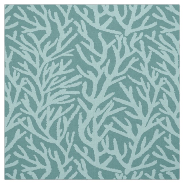 Tecido Aqua Coral Teral Ocean Coastal (Modelo)