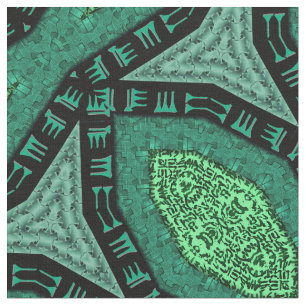 Tecido Aqua e verde de Klaatu