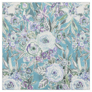 Tecido Aqua místico do MINDSET de MAUI + Floral roxo