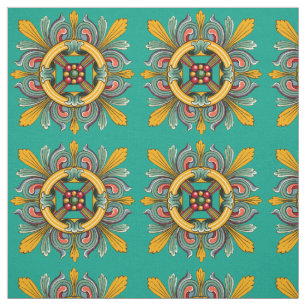 Tecido Aqua Victorian Azulejo